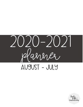 Preview of 2020-2021 Printable Homeschool Home Education Planner