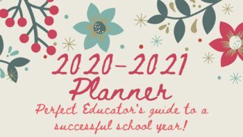 Preview of 2020/2021 Printable Lesson Plan Calendar
