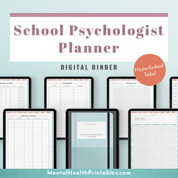 Preview of 2023-2024 School Psychologist & Counselor Planner for IEP Caseload Tracking
