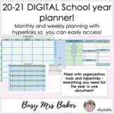 2020-2021 School year digital planner and organizer - mont