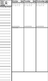 2020-2021 Student or Parent Weekly Planner - HALF PAGE (pre-filled dates)