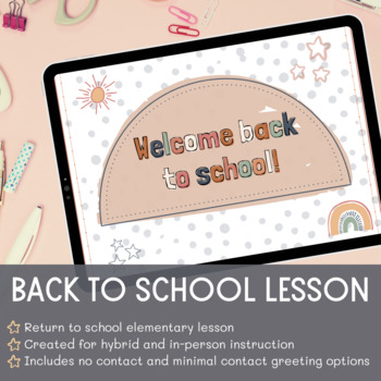 Preview of 2020 Back to School Bundle (COVID-19 Guidelines & Greetings; Hybrid/In-Person)