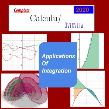 Preview of 2020 Calculus Review: Applications of Integration