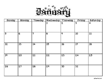 2020 Calendar By Pam Wu 
