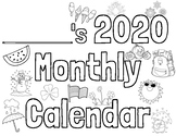 2020 Calendar for Students