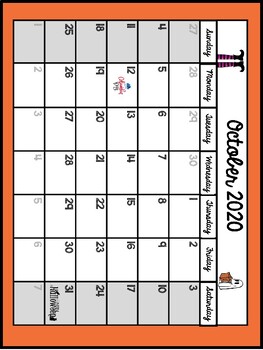 2020-2021 Color Calendar with graphics (Print) by Ms Jills ...