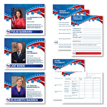 Preview of 2020 Democratic Primary Election Posters and Worksheets