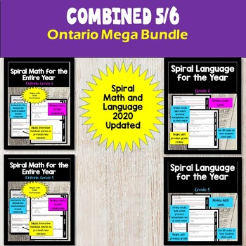 Preview of Ontario Grades 5 & 6 Spiral Math and Language (2023 CURRICULUM)