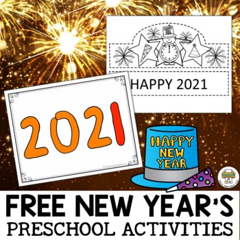 Preview of Free 2021 Happy New Year Preschool Activities