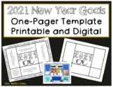 2021 New Year Goals One Pager Printable and Digital