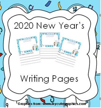 Preview of 2020 New Year's Writing Pages *3 options*