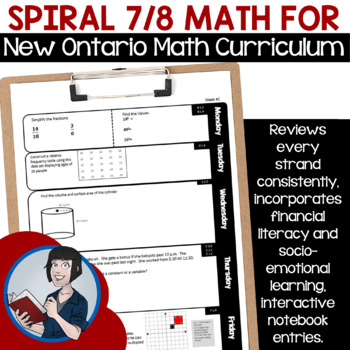 Preview of Spiral 7/8 Math (New Ontario Math Curriculum 2020)