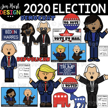 Preview of 2020 Presidential Election Clipart - Jen Hart Design