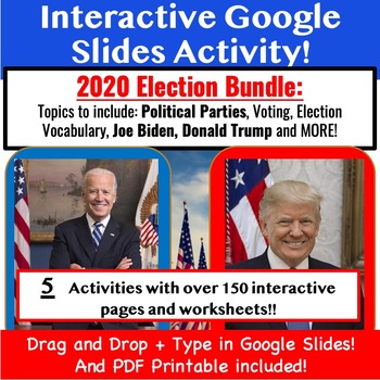 Preview of 2020 Presidential Election BUNDLE Google Slides and PDF Printable