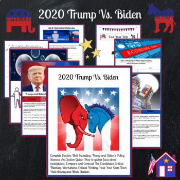 Preview of 2020 Presidential Election Trump Vs. Biden(Complete Lesson Plan)+(Activities)