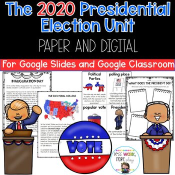 Preview of Distance Learning 2020 Presidential Election Unit | Voting | Electoral Process
