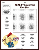 2020 PRESIDENTIAL ELECTION DAY Word Search Puzzle Worksheet Activity
