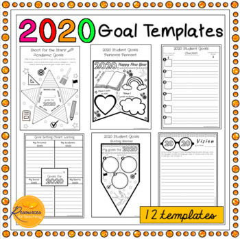 2020 Student Goal Templates by Resources for Teaching | TpT