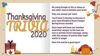 Preview of 2020 Thanksgiving Themed Trivia!