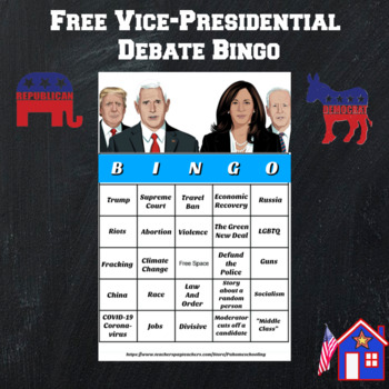 Preview of 2020 Vice-Presidential Debate Bingo