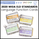 2020 WIDA ELD Standards (K-12) Language Function Cards