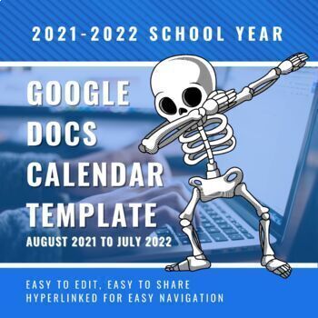 google doc calendar 2022 teaching resources teachers pay teachers