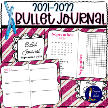 Preview of 2021 - 2022 Bullet Journal Printable & Editable