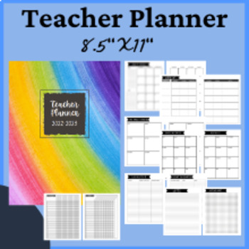 Preview of 2022-2023 Complete Teacher Planner Printable -Monthly, Daily +Class Organization