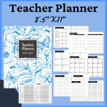 Preview of 2024-2025 Complete Teacher Planner Printable -Monthly, Daily +Class Organization