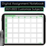 2021-2022 Digital Assignment Notebook: Customize 6 Subjects