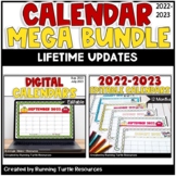 2022-2023 EDITABLE Classroom Calendars Digital and Printable
