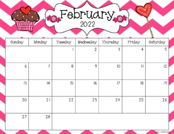 2021 -2022 Editable Calendar by Sarah Kirby | Teachers Pay Teachers