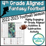 2022-2023  Fantasy Football Addition Subtraction Math Acti