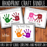 2022 Handprint Craft Bundle - First Day of School, Christm