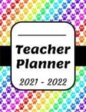 2021 - 2022 Paw Print Teacher Planner