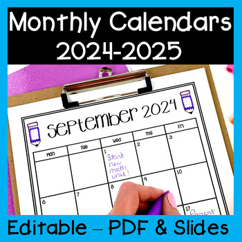 2022 2023 printable and editable monthly calendar free yearly updates