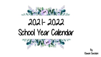 Preview of 2021-2022 School Year Calendar