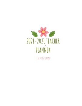 Preview of 2021-2022 Teacher Planner (Includes Monthly, Weekly, and lesson planner)