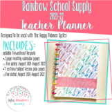 2022-23 Teacher Lesson Planner (Rainbow School Supplies Themed)