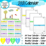 2021 Calendars - Australia