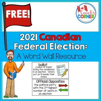 Preview of 2021 Canadian Federal Election Word Wall Freebie
