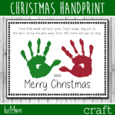 2022 Merry Christmas Handprint Printable Craft