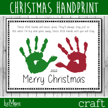 Preview of 2024 Merry Christmas Handprint Printable Craft