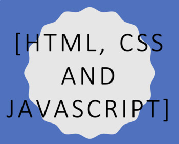 Preview of 2021 NEW! FULL UNIT HTML, JAVASCRIPT CSS HYBRID DISTANCE LEARNING SUITABL