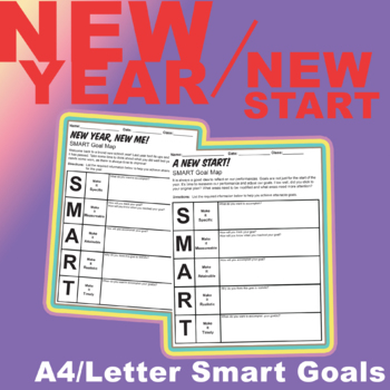 Preview of New Year SMART Goal and New Start (anytime) Graphic Organizer