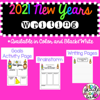 2021 New Years Writing Prompt by Third Grade Word Bird | TPT
