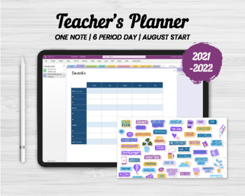 Preview of 2021 OneNote Teacher Planner