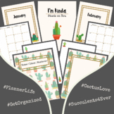 2021 Planner Cactus Succulent Google Slides Planner May Calendar