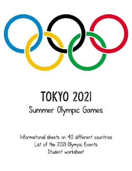 2021 Tokyo Olympics Country Fact Sheets and Worksheet by Empowered ...
