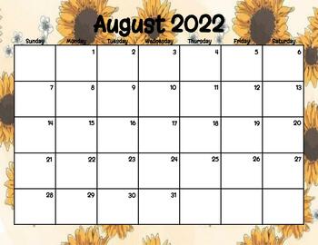 Preview of 2022-2023 Academic Calendar (AUGUST ONLY)